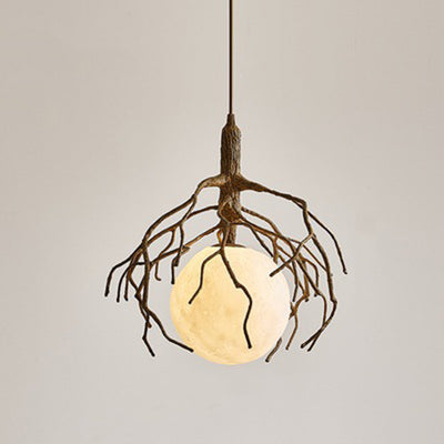 Contemporary Creative Tree Branch PET Resin 1 - Light Pendant Light For Dining Room