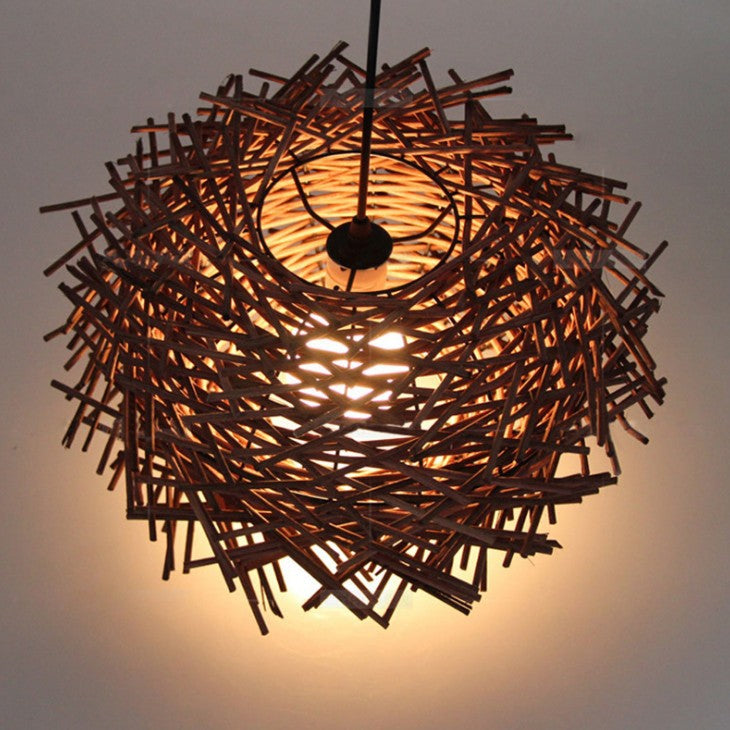 Contemporary Creative Hand Woven Rattan Bird&