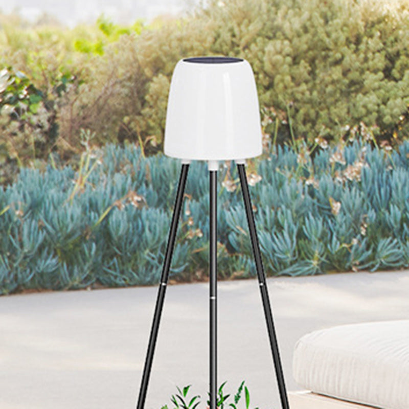 Modern Art Deco Waterproof PP Iron Solar LED Standing Floor Lamp For Outdoor Patio