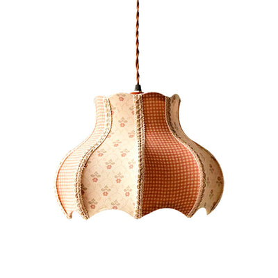 Traditional Rustic Pattern Fabric 1 - Light Pendant Light For Living Room