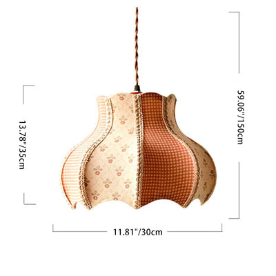 Traditional Rustic Pattern Fabric 1 - Light Pendant Light For Living Room