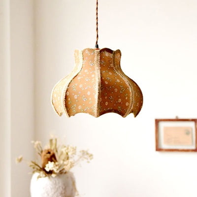 Traditional Rustic Pattern Fabric 1 - Light Pendant Light For Living Room