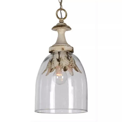 Modern Shabby Chic Iron Glass 1 - Light Pendant Light For Living Room