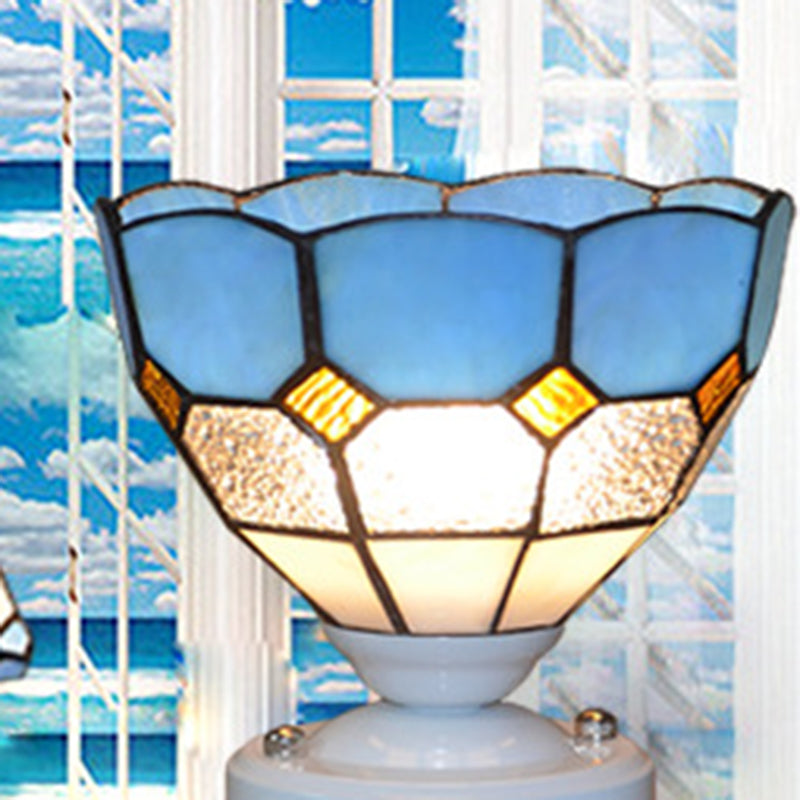 Traditional Tiffany Hardware Glass 1 - Light Semi-Flush Mount Ceiling Light For Hallways