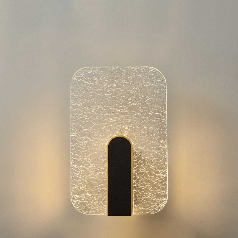 Modern Minimalist Rectangle Square Hardware Acrylic LED Wall Sconce Lamp For Bedside