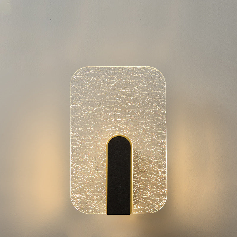 Modern Minimalist Rectangle Square Hardware Acrylic LED Wall Sconce Lamp For Bedside