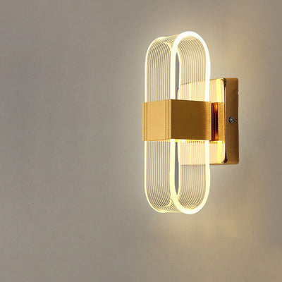 Moderne Simplicity Square Wood Grain LED-Wandleuchte