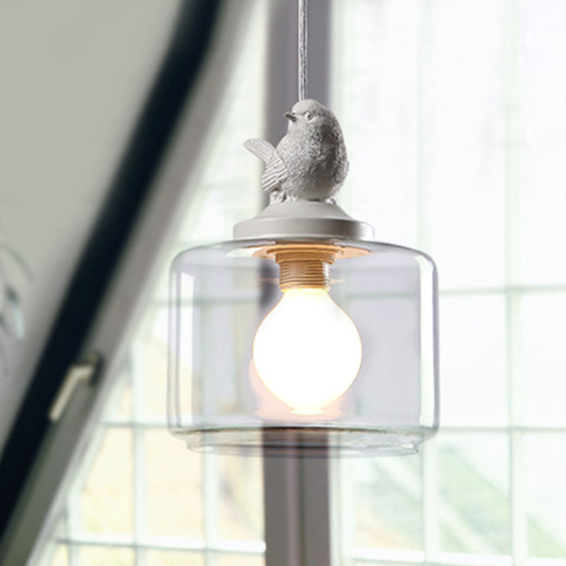 Contemporary Creative Bird Resin Glass 1 - Light Pendant Light For Dining Room