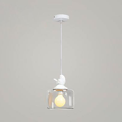 Contemporary Creative Bird Resin Glass 1 - Light Pendant Light For Dining Room