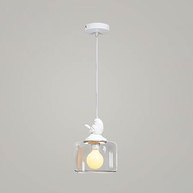 Contemporary Creative Bird Resin Glass 1 - Light Pendant Light For Dining Room