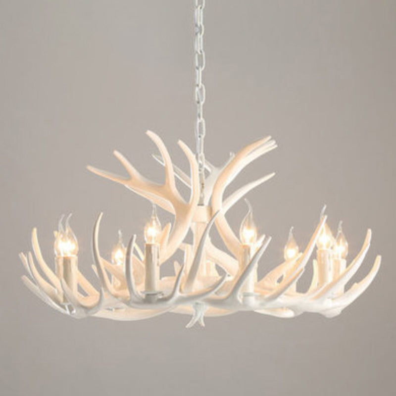 Contemporary Creative PVC Iron Antler Shape 8 - Light Chandeliers For Dining Room