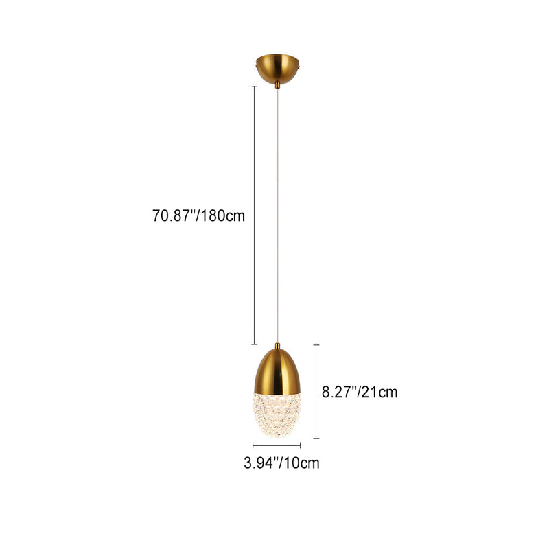 Moderne Einfachheit Aluminium zylindrische LED-Pendelleuchte 