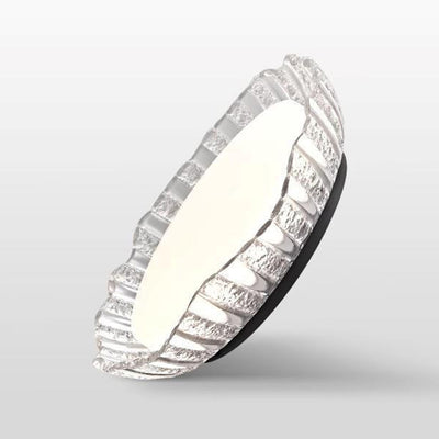 Modern Simplicity Aluminum Resin Bowl Shape LED Flush Mount Ceiling Light For Bedroom