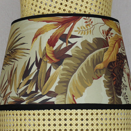 Traditional Chinese Rattan Fabric Painting 1 - Light Pendant Light For Dining Room