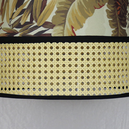 Traditional Chinese Rattan Fabric Painting 1 - Light Pendant Light For Dining Room