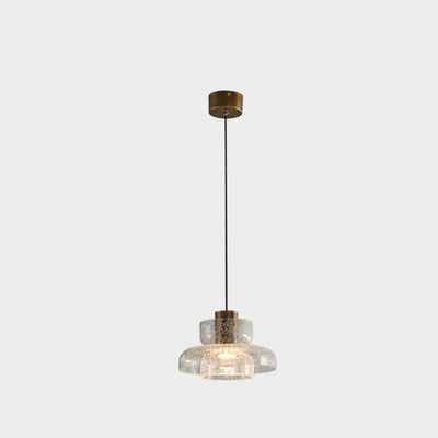 Contemporary Retro Glass Iron LED Pendant Light For Dining Room