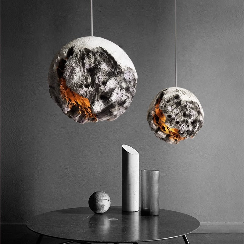 Contemporary Creative Polystyrene Irregular Planet 1 - Light Pendant Light For Dining Room