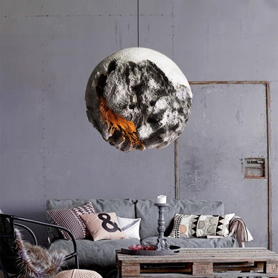 Contemporary Creative Polystyrene Irregular Planet 1 - Light Pendant Light For Dining Room