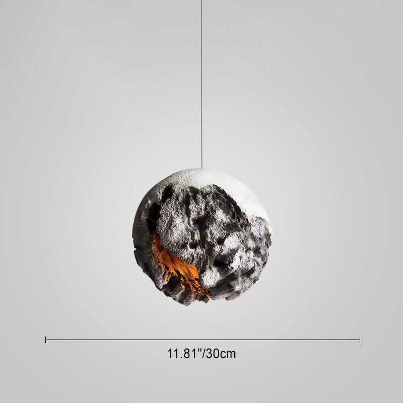 Contemporary Creative Polystyrene Irregular Planet 1 - Light Pendant Light For Dining Room