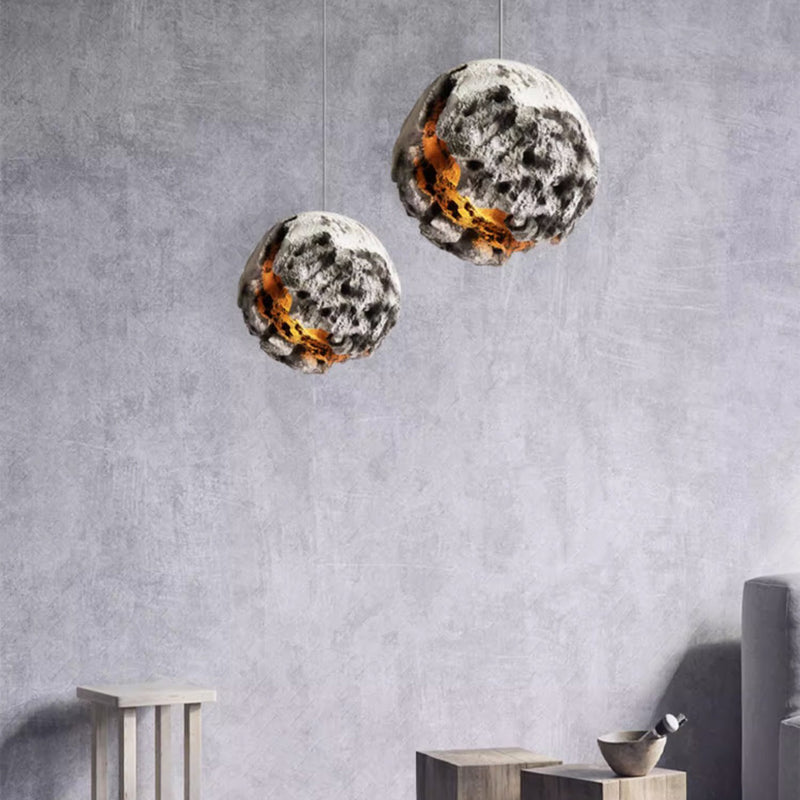 Contemporary Creative Polystyrene Irregular Planet 1 - Light Pendant Light For Dining Room