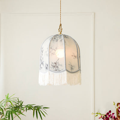 Traditional Chinese Embroidery Fabric Iron 1 - Light Pendant Light For Living Room