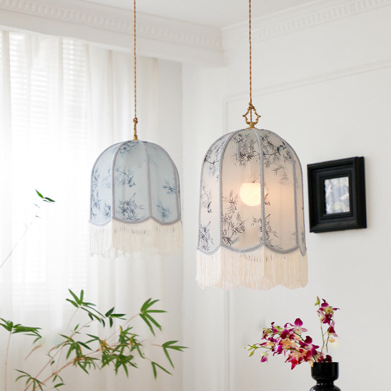 Traditional Chinese Embroidery Fabric Iron 1 - Light Pendant Light For Living Room