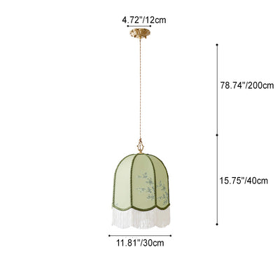 Traditional Chinese Embroidery Fabric Iron 1 - Light Pendant Light For Living Room