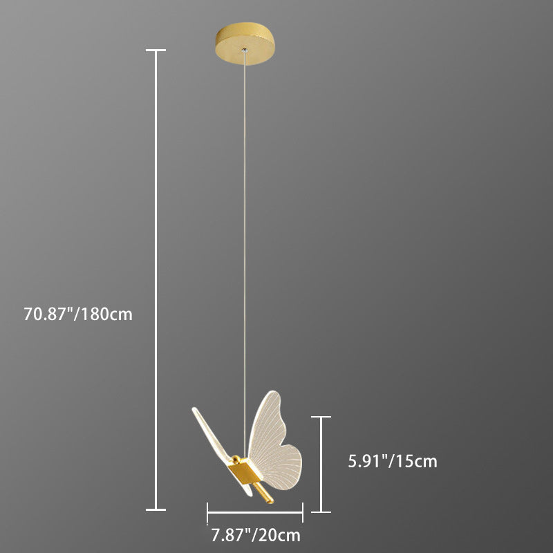 Zeitgenössische kreative Schmetterling Acryl Hardware 1/2 - Licht LED Pendelleuchte für Schlafzimmer 