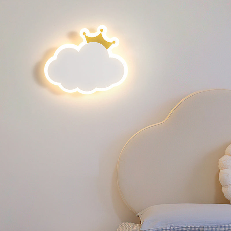 Moderne Einfachheit Wolken Acryl Eisen LED Wandleuchte Lampe für Nacht 