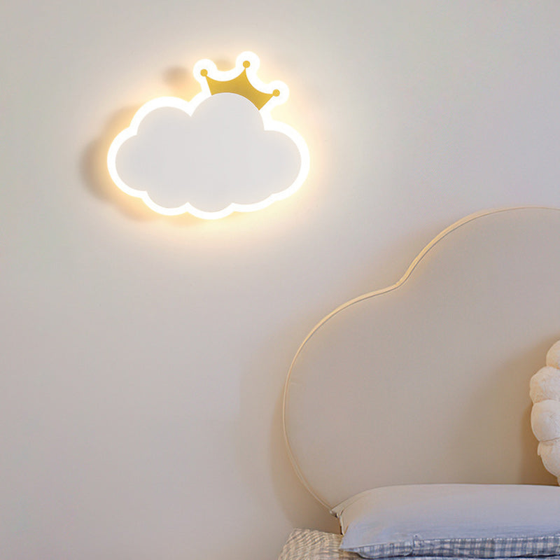 Moderne Einfachheit Wolken Acryl Eisen LED Wandleuchte Lampe für Nacht 