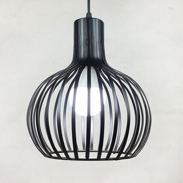 Contemporary Creative Round Birdcage Iron 1 - Light Pendant Light For Dining Room