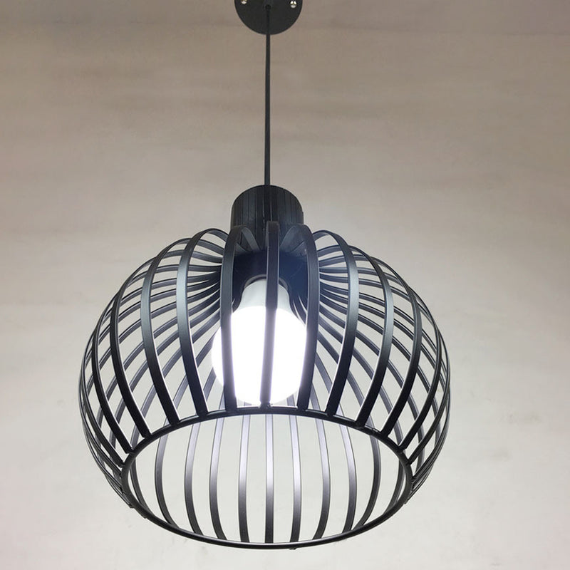 Contemporary Creative Round Birdcage Iron 1 - Light Pendant Light For Dining Room