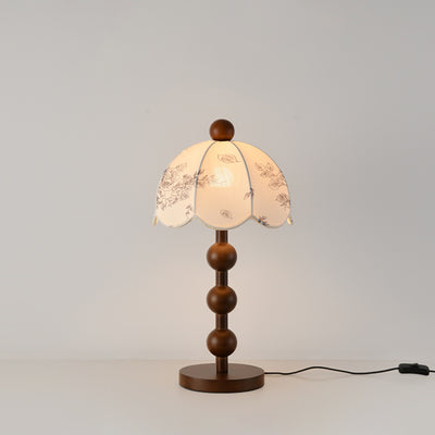 Traditionelle Vintage-Tischlampe mit Vogelmotiv und Kupfergewebe, 1 Licht, für Schlafzimmer 