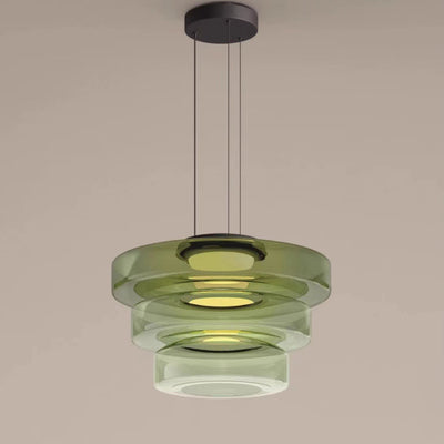 Contemporary Nordic Round Transparent Iron Glass LED Pendant Light For Bedroom