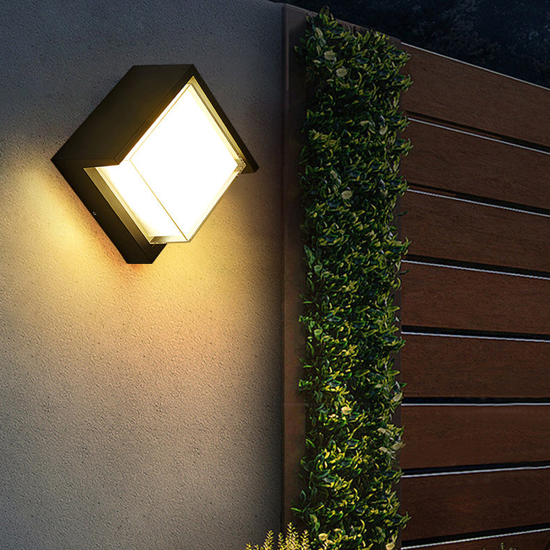 Moderne Einfachheit Halbkreis Acryl Aluminium LED Wandleuchte Lampe für Garten 