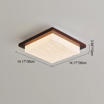 Contemporary Retro Square Blocks Acrylic Ash LED Flush Mount Ceiling Light For Living Room