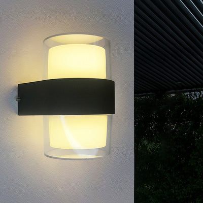 Moderne Einfachheit Halbkreis Acryl Aluminium LED Wandleuchte Lampe für Garten 