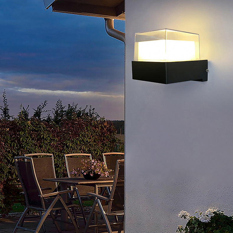 Moderne Einfachheit Halbkreis Acryl Aluminium LED Wandleuchte Lampe für Garten 