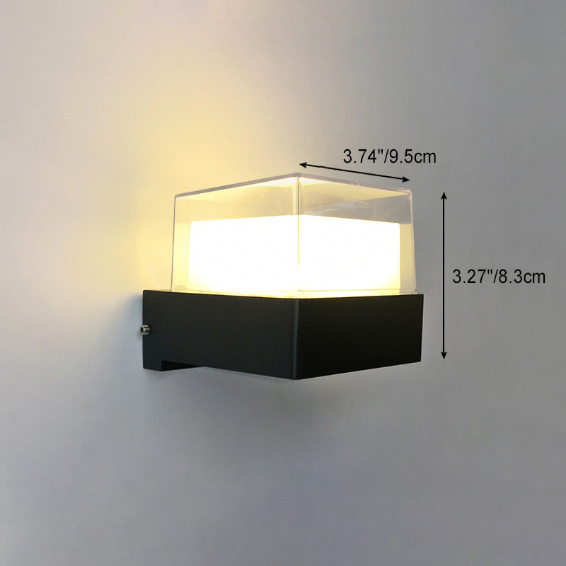 Moderne Einfachheit Halbkreis Acryl Aluminium LED Wandleuchte Lampe für Garten 