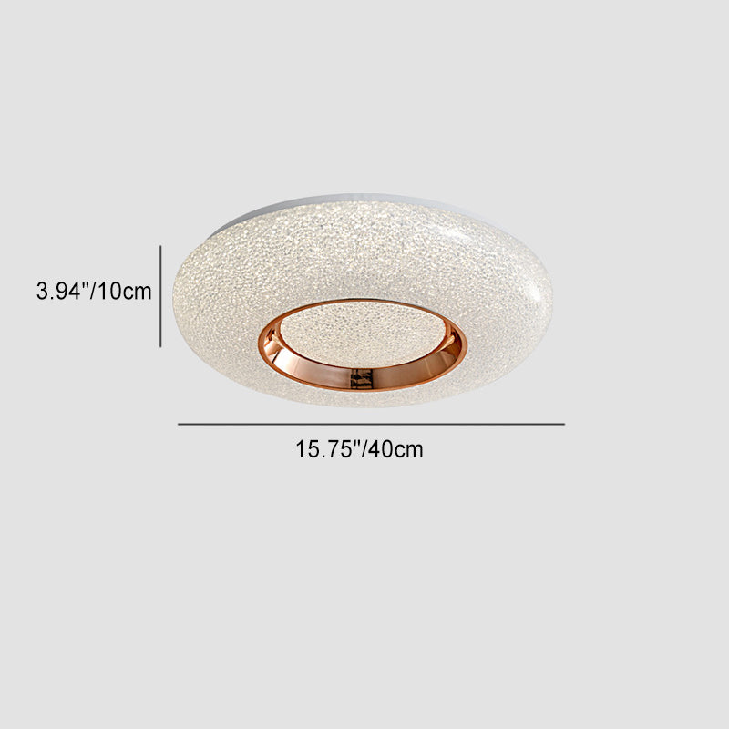 Contemporary Nordic Round Metal Acrylic LED Flush Mount Ceiling Light For Bedroom