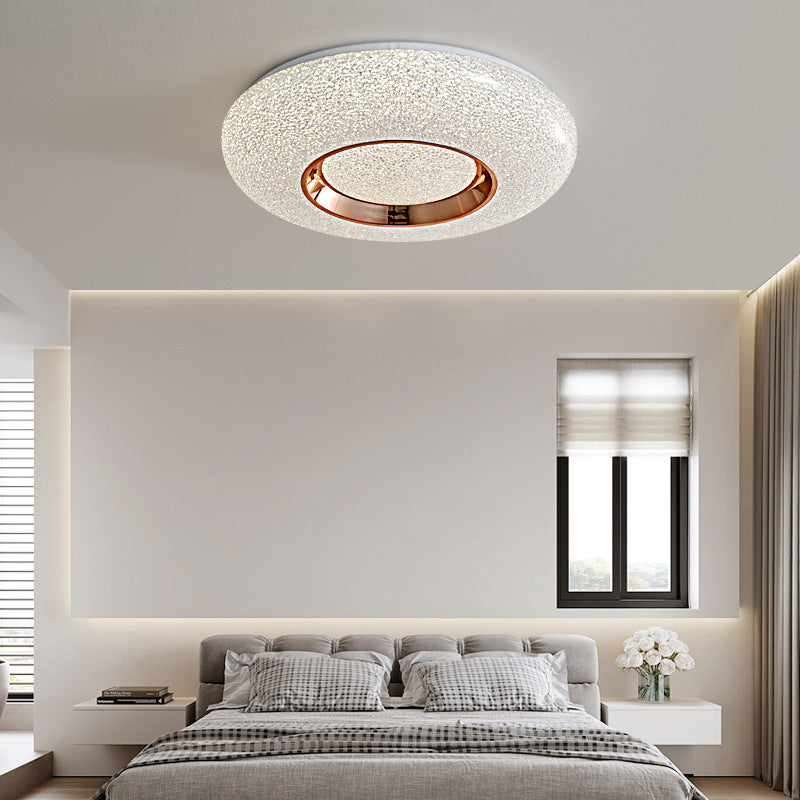 Contemporary Nordic Round Metal Acrylic LED Flush Mount Ceiling Light For Bedroom