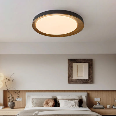 Contemporary Retro Round Iron Acrylic LED Flush Mount Ceiling Light For Bedroom