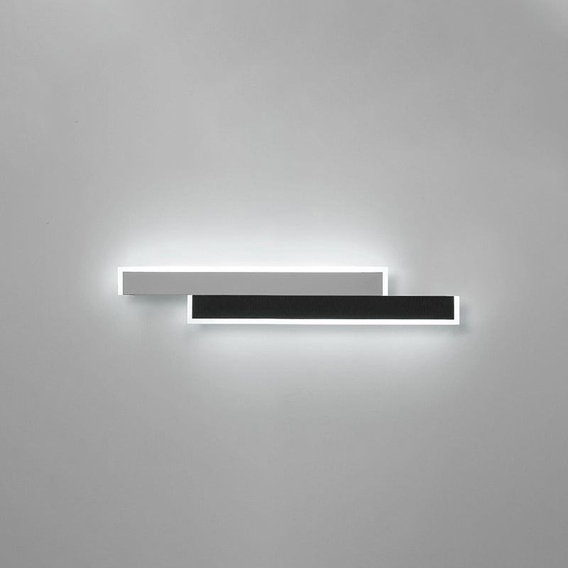 Modern Minimalist Splicing Long Strip Iron Acrylic LED Wall Sconce Lamp For Living Room