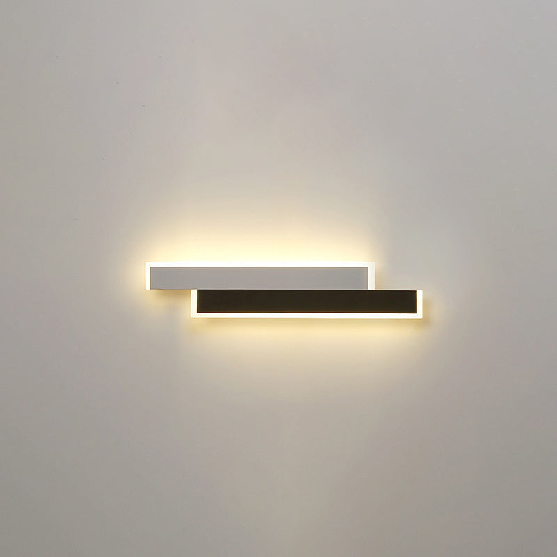 Modern Minimalist Splicing Long Strip Iron Acrylic LED Wall Sconce Lamp For Living Room