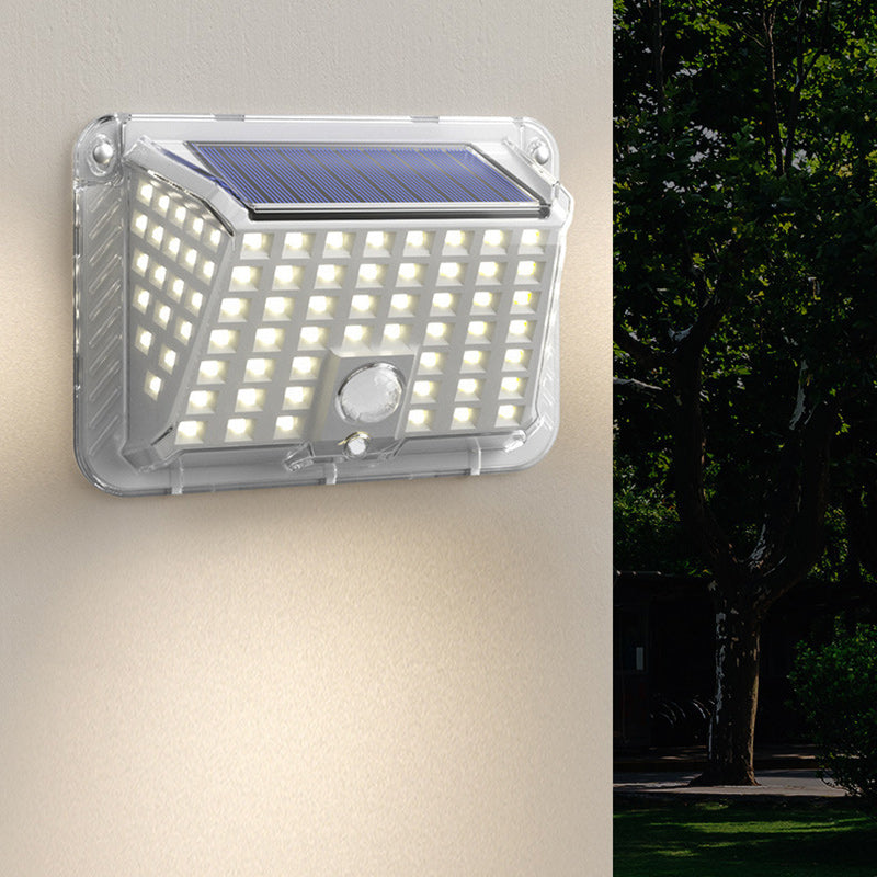 Modern Simplicity Solar Waterproof Triangle Silicone ABS PC LED Outdoor Wall Sconce Lamp For Outdoor Patio