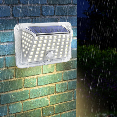 Modern Simplicity Solar Waterproof Triangle Silicone ABS PC LED Outdoor Wall Sconce Lamp For Outdoor Patio