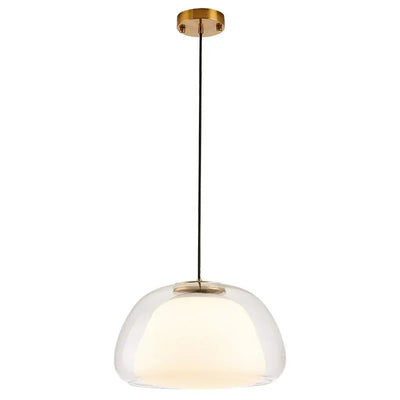 Contemporary Nordic Transparent Lampshade Glass Iron 1 - Light Pendant Light For Dining Room