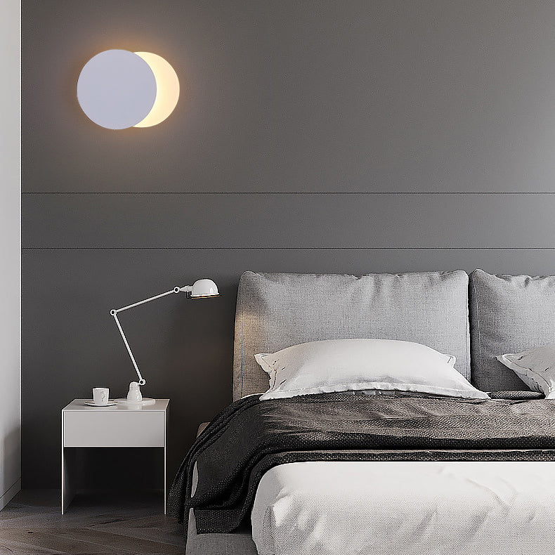 Modern Minimalist Round Splicing Extendable Iron Acrylic LED Wall Sconce Lamp For Bedroom