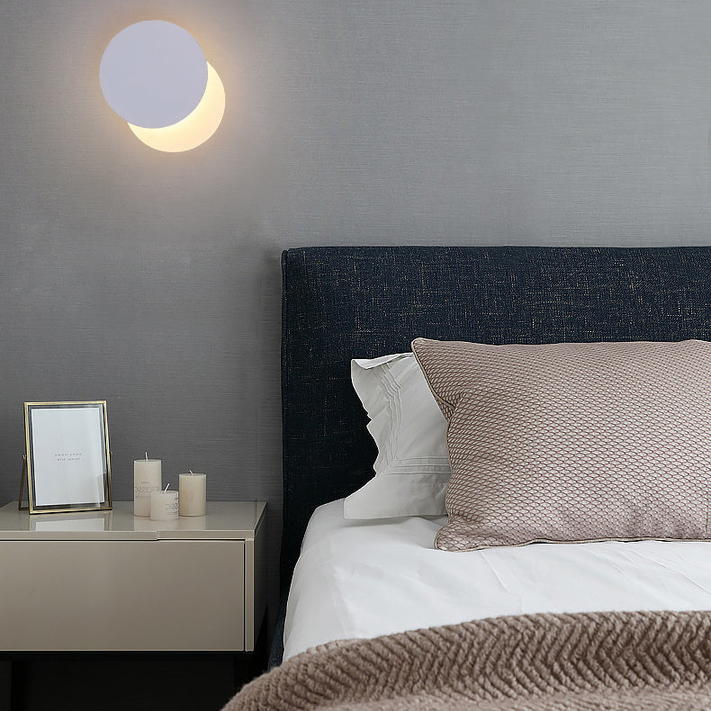 Modern Minimalist Round Splicing Extendable Iron Acrylic LED Wall Sconce Lamp For Bedroom