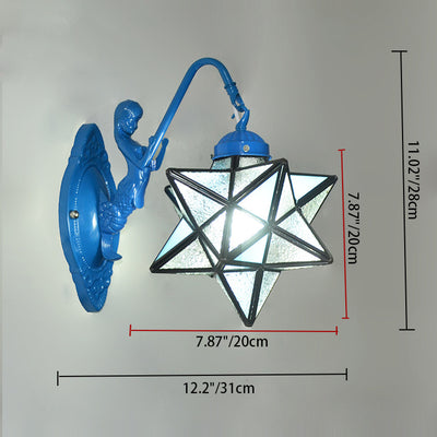 Europäische Tiffany 1-flammige Wandleuchte 